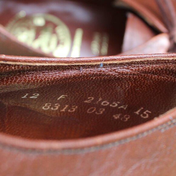 Vintage Dack's Brown Prairie Oxhide Leather Derby, Men's 12 F, Made in Canada - Picture 10 of 12